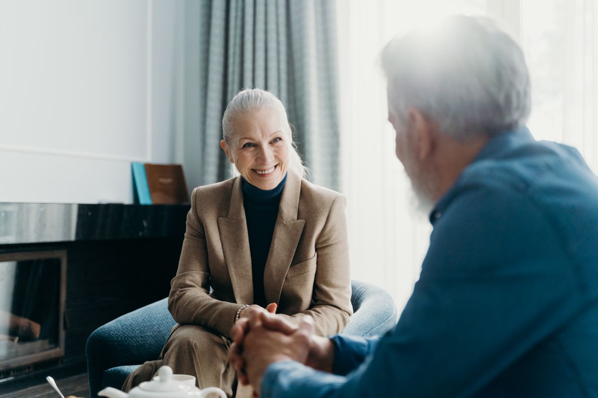 Caregiver enjoying companionship with a client